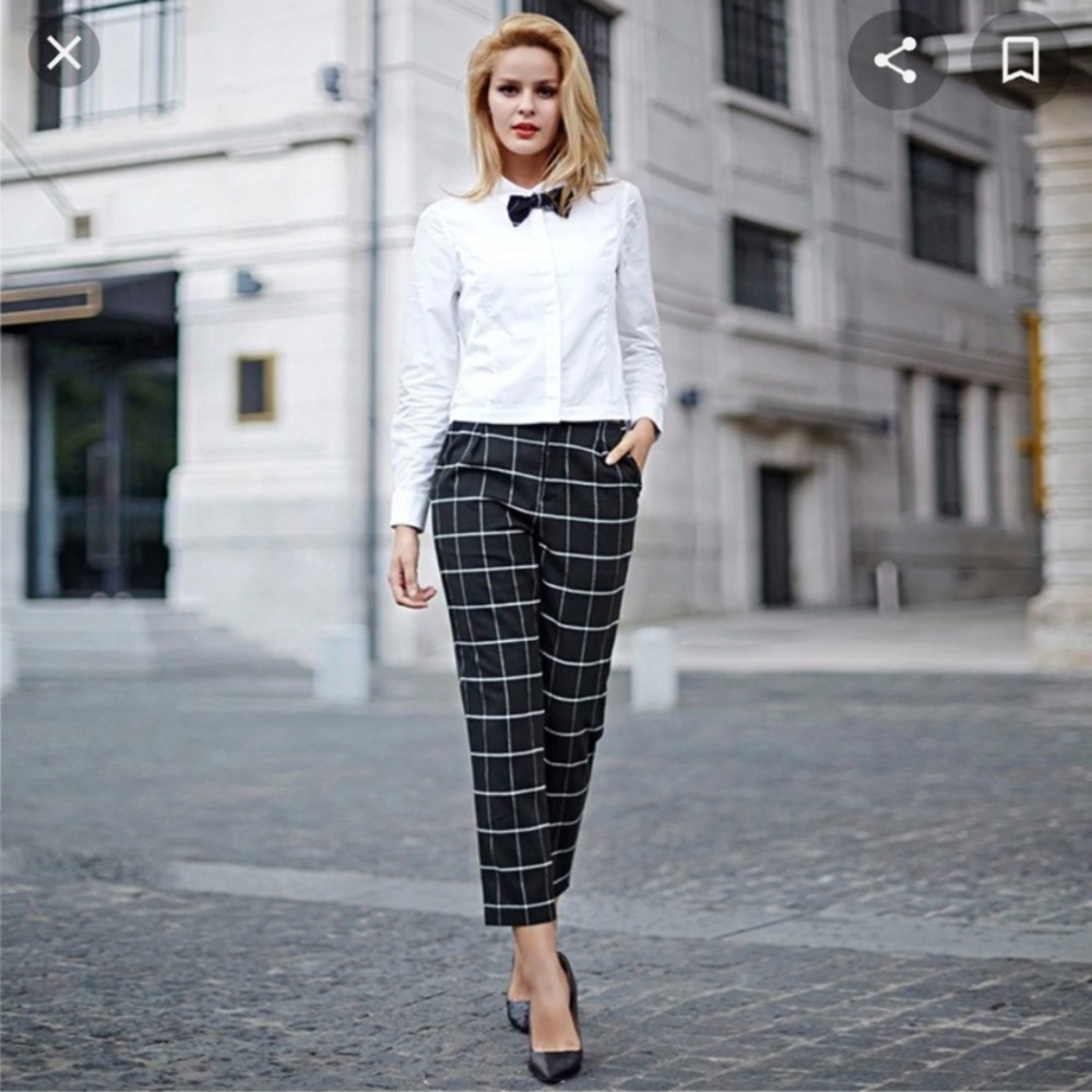 Banana Republic Martin Fit Women's Plaid Pants Size 12